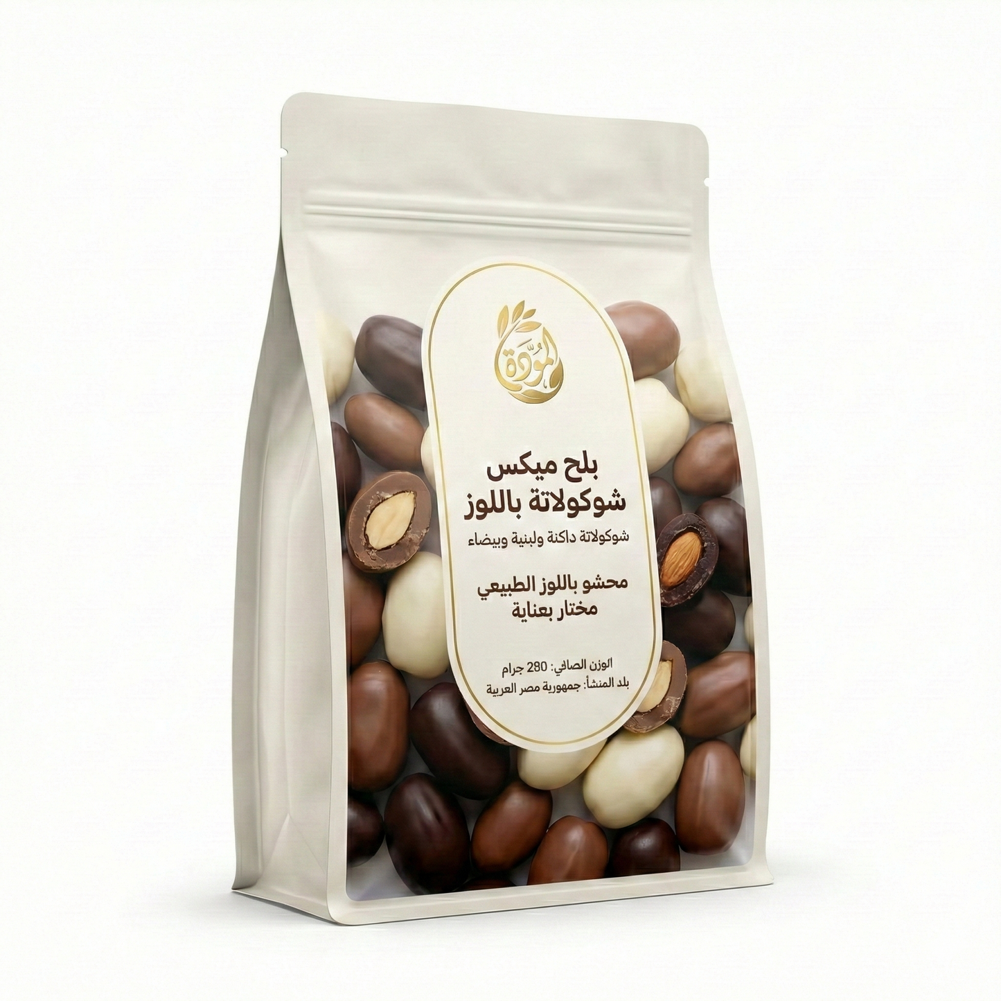 Mixed dates, chocolate with almonds