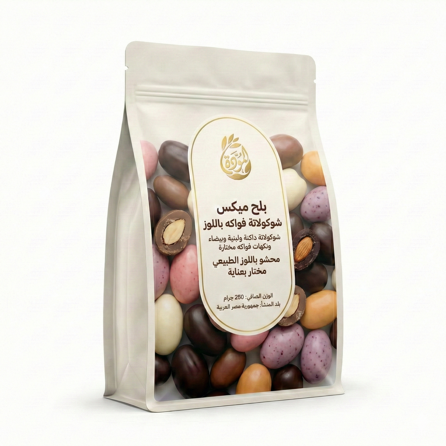 Mixed dates, chocolate, fruits, and almonds