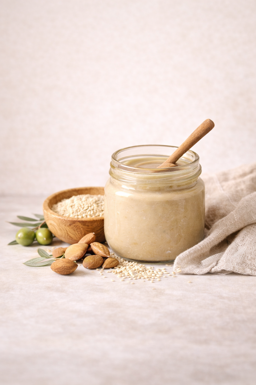 الطحينة الخام وزبدة المكسرات